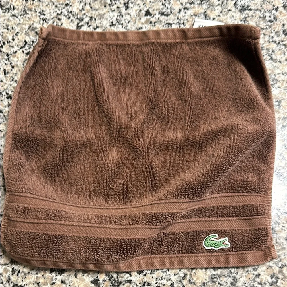 Lacoste Brown hand towel